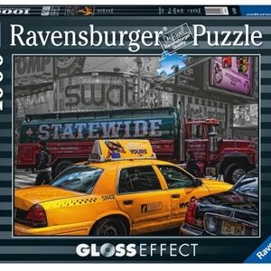 Ravensburger Yellow Taxi Gloss Effect Jigsaw Puzzle, 1000-Piece